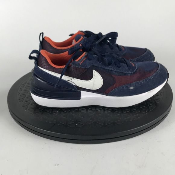 Nike Waffle One Blue/Orange Athletic Running Shoes DC0480-401 Youth Size 2Y - Picture 4 of 12